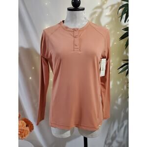 Liv Outdoor NWT Suncatcher UPF 50+ Long Sleeve Henley Shirt Womens Size M Coral